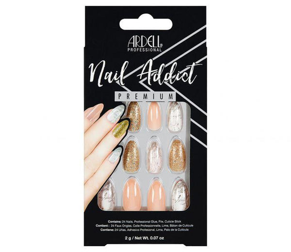 Ardell Nail Addict Pink Marble & Gold